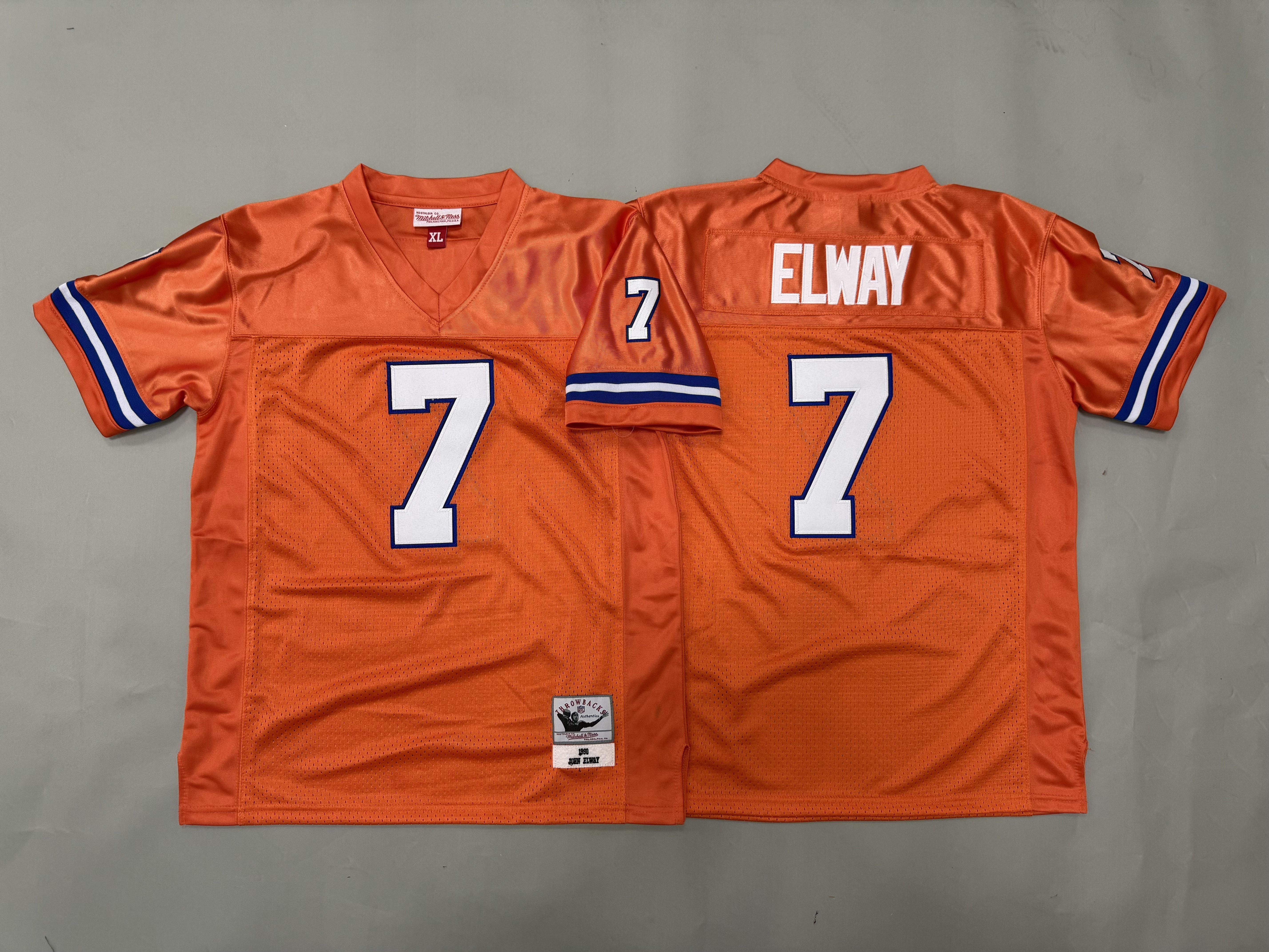 Youth 2026 Denver Broncos #7 Elway orange Throwback Limited NFL Jersey style 01->youth nfl jersey->Youth Jersey